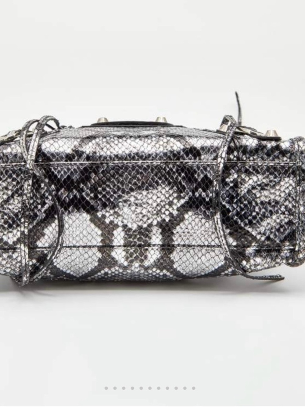 Balenciaga (Fake) Silver Python Embossed Leather Mini Classic City Bag - Picture 4 of 9